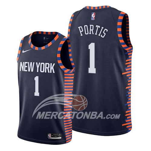 Maglia New York Knicks Bobby Portis Citta 2019 Blu